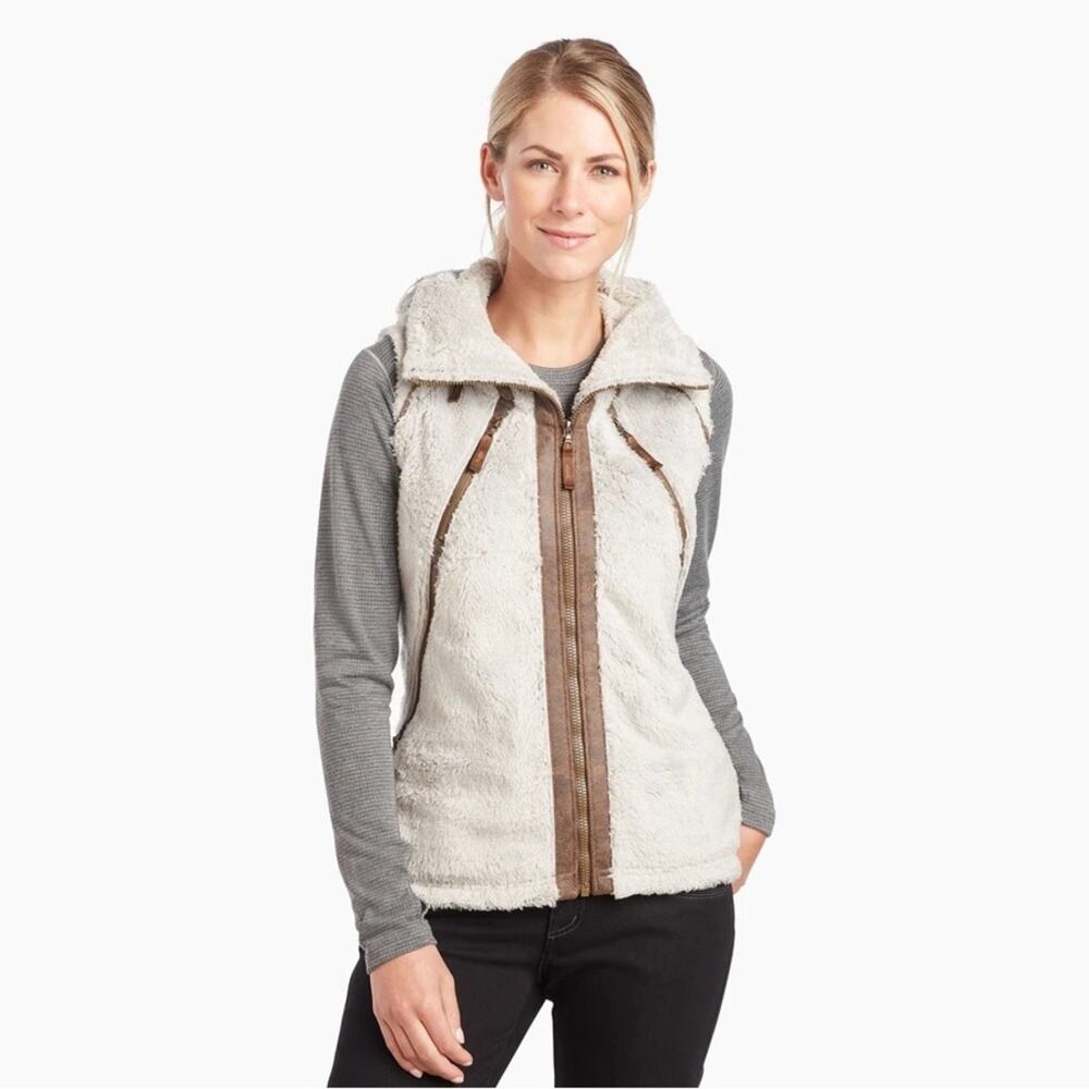KUHL Women’s Flight Vest Jacket in Stone / Cream Size Medium - Picture 4 of 8